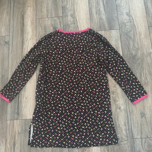VICTORIA'S SECRET LONG SLEEVE BLACK/PINK/YELLOW FLORAL NIGHTGOWN XS-EUC - Picture 6 of 7